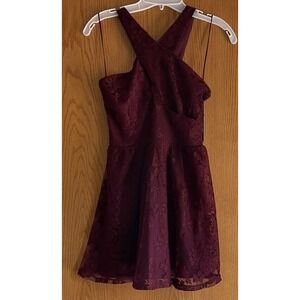 Penelope Tree Dress Burgundy New NWT Lace Sleeveless Girls 12